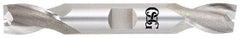 OSG - 19/32", 1-1/8" LOC, 5/8" Shank Diam, 4-1/2" OAL, 2 Flute, Cobalt Square End Mill - Double End, Uncoated, Spiral Flute, 30° Helix, Centercutting, Right Hand Cut, Right Hand Flute, Series 522 - Americas Industrial Supply