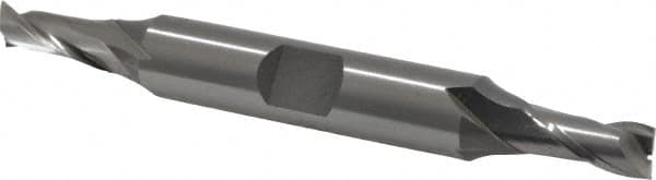 OSG - 15/64", 1/2" LOC, 3/8" Shank Diam, 3-1/8" OAL, 2 Flute, Cobalt Square End Mill - Double End, Uncoated, Spiral Flute, 30° Helix, Centercutting, Right Hand Cut, Right Hand Flute, Series 522 - Americas Industrial Supply