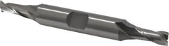 OSG - 15/64", 1/2" LOC, 3/8" Shank Diam, 3-1/8" OAL, 2 Flute, Cobalt Square End Mill - Double End, Uncoated, Spiral Flute, 30° Helix, Centercutting, Right Hand Cut, Right Hand Flute, Series 522 - Americas Industrial Supply