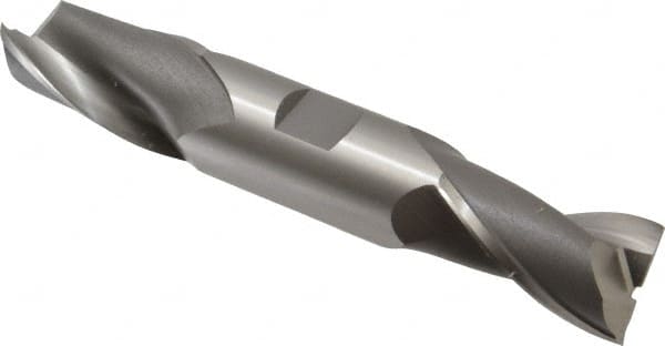 OSG - 1", 1-5/8" LOC, 1" Shank Diam, 5-7/8" OAL, 2 Flute, Cobalt Square End Mill - Double End, Uncoated, Spiral Flute, 30° Helix, Centercutting, Right Hand Cut, Right Hand Flute, Series 522 - Americas Industrial Supply