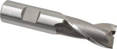 OSG - 20mm, 1-1/2" LOC, 3/4" Shank Diam, 3-3/4" OAL, 2 Flute, Cobalt Square End Mill - Single End, Uncoated, Spiral Flute, 30° Helix, Centercutting, Right Hand Cut, Right Hand Flute, Series 580 - Americas Industrial Supply