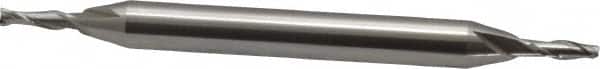 OSG - 2mm, 15/64" LOC, 3/16" Shank Diam, 2-1/4" OAL, 2 Flute, Cobalt Square End Mill - Double End, Uncoated, Spiral Flute, 30° Helix, Centercutting, Right Hand Cut, Right Hand Flute, Series 582 - Americas Industrial Supply