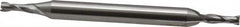 OSG - 2.5mm, 9/32" LOC, 3/16" Shank Diam, 2-1/4" OAL, 2 Flute, Cobalt Square End Mill - Double End, Uncoated, Spiral Flute, 30° Helix, Centercutting, Right Hand Cut, Right Hand Flute, Series 582 - Americas Industrial Supply