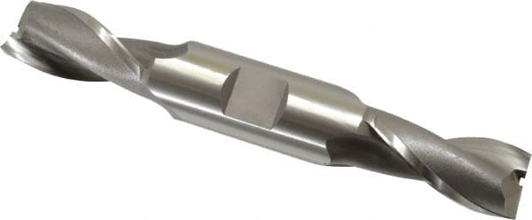 OSG - 17mm, 1-5/16" LOC, 3/4" Shank Diam, 5" OAL, 2 Flute, Cobalt Square End Mill - Double End, Uncoated, Spiral Flute, 30° Helix, Centercutting, Right Hand Cut, Right Hand Flute, Series 582 - Americas Industrial Supply