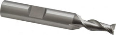 OSG - 1/4", 5/8" LOC, 3/8" Shank Diam, 2-7/16" OAL, 2 Flute, Cobalt Square End Mill - Single End, Uncoated, Spiral Flute, 45° Helix, Centercutting, Right Hand Cut, Right Hand Flute, Series 530 - Americas Industrial Supply