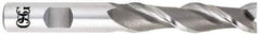 OSG - 1-1/4", 4" LOC, 1-1/4" Shank Diam, 6-1/2" OAL, 2 Flute, Cobalt Square End Mill - Single End, Uncoated, Spiral Flute, 45° Helix, Centercutting, Right Hand Cut, Right Hand Flute, Series 535 - Americas Industrial Supply