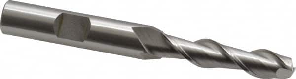 OSG - 5/16", 1-3/8" LOC, 3/8" Shank Diam, 3-1/8" OAL, 2 Flute, Cobalt Square End Mill - Single End, Uncoated, Spiral Flute, 45° Helix, Centercutting, Right Hand Cut, Right Hand Flute, Series 535 - Americas Industrial Supply