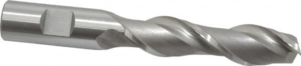 OSG - 3/4", 3" LOC, 3/4" Shank Diam, 5-1/4" OAL, 2 Flute, Cobalt Square End Mill - Single End, Uncoated, Spiral Flute, 45° Helix, Centercutting, Right Hand Cut, Right Hand Flute, Series 535 - Americas Industrial Supply