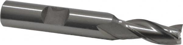OSG - 5/16", 3/4" LOC, 3/8" Shank Diam, 2-1/2" OAL, 3 Flute, Cobalt Square End Mill - Single End, Uncoated, Spiral Flute, 30° Helix, Centercutting, Right Hand Cut, Right Hand Flute, Series 531 - Americas Industrial Supply
