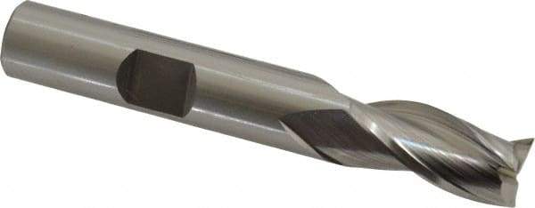 OSG - 3/8", 3/4" LOC, 3/8" Shank Diam, 2-1/2" OAL, 3 Flute, Cobalt Square End Mill - Single End, Uncoated, Spiral Flute, 30° Helix, Centercutting, Right Hand Cut, Right Hand Flute, Series 531 - Americas Industrial Supply