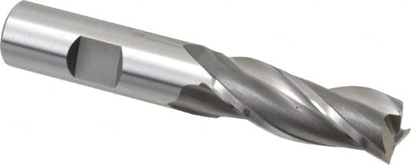 OSG - 5/8", 1-5/8" LOC, 5/8" Shank Diam, 3-3/4" OAL, 3 Flute, Cobalt Square End Mill - Single End, Uncoated, Spiral Flute, 30° Helix, Centercutting, Right Hand Cut, Right Hand Flute, Series 531 - Americas Industrial Supply