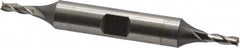 OSG - 1/8", 3/8" LOC, 3/8" Shank Diam, 3-1/16" OAL, 3 Flute, Cobalt Square End Mill - Double End, Uncoated, Spiral Flute, 30° Helix, Centercutting, Right Hand Cut, Right Hand Flute, Series 532 - Americas Industrial Supply