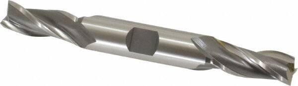 OSG - 7/16", 1" LOC, 1/2" Shank Diam, 4-1/8" OAL, 3 Flute, Cobalt Square End Mill - Double End, Uncoated, Spiral Flute, 30° Helix, Centercutting, Right Hand Cut, Right Hand Flute, Series 532 - Americas Industrial Supply