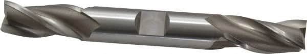 OSG - 1/2", 1" LOC, 1/2" Shank Diam, 4-1/8" OAL, 3 Flute, Cobalt Square End Mill - Double End, Uncoated, Spiral Flute, 30° Helix, Centercutting, Right Hand Cut, Right Hand Flute, Series 532 - Americas Industrial Supply