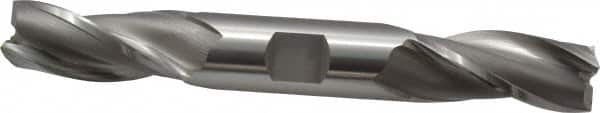 OSG - 3/4", 1-5/8" LOC, 3/4" Shank Diam, 5-5/8" OAL, 3 Flute, Cobalt Square End Mill - Double End, Uncoated, Spiral Flute, 30° Helix, Centercutting, Right Hand Cut, Right Hand Flute, Series 532 - Americas Industrial Supply