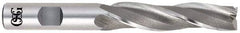 OSG - 1° Taper Angle per Side, 3/8" Small End Diam, 3-1/4" LOC, Cobalt 3 Flute Tapered Square End Mill - 5-1/4" OAL, 1/2" Shank Diam, Spiral Flute, 25° Helix - Americas Industrial Supply