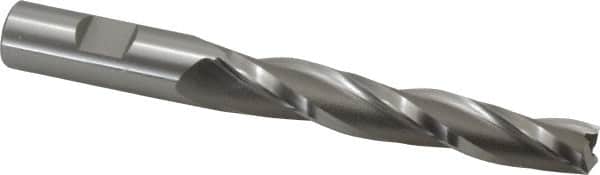 OSG - 1° Taper Angle per Side, 1/2" Small End Diam, 3-1/4" LOC, Cobalt 3 Flute Tapered Square End Mill - 5-3/8" OAL, 5/8" Shank Diam, Spiral Flute, 25° Helix - Americas Industrial Supply