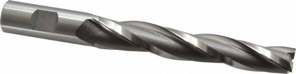 OSG - 1° Taper Angle per Side, 5/8" Small End Diam, 4-1/4" LOC, Cobalt 3 Flute Tapered Square End Mill - 6-1/2" OAL, 3/4" Shank Diam, Spiral Flute, 25° Helix - Americas Industrial Supply