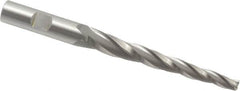 OSG - 2° Taper Angle per Side, 1/4" Small End Diam, 3-1/4" LOC, Cobalt 3 Flute Tapered Square End Mill - 5-1/4" OAL, 1/2" Shank Diam, Spiral Flute, 25° Helix - Americas Industrial Supply