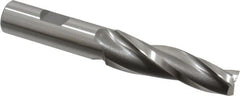OSG - 3° Taper Angle per Side, 1/2" Small End Diam, 2-1/4" LOC, Cobalt 3 Flute Tapered Square End Mill - 4-3/8" OAL, 5/8" Shank Diam, Spiral Flute, 25° Helix - Americas Industrial Supply