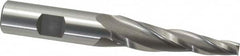OSG - 5° Taper Angle per Side, 1/4" Small End Diam, 2-1/4" LOC, Cobalt 3 Flute Tapered Square End Mill - 4-3/8" OAL, 5/8" Shank Diam, Spiral Flute, 25° Helix - Americas Industrial Supply