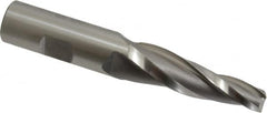 OSG - 5° Taper Angle per Side, 3/8" Small End Diam, 2-1/4" LOC, Cobalt 3 Flute Tapered Square End Mill - 4-1/2" OAL, 3/4" Shank Diam, Spiral Flute, 25° Helix - Americas Industrial Supply
