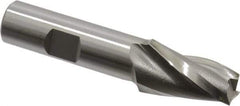 OSG - 7° Taper Angle per Side, 1/2" Small End Diam, 1-1/4" LOC, Cobalt 3 Flute Tapered Square End Mill - 3-3/8" OAL, 5/8" Shank Diam, Spiral Flute, 25° Helix - Americas Industrial Supply