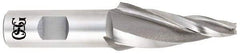 OSG - 7° Taper Angle per Side, 1/4" Small End Diam, 2-1/4" LOC, Cobalt 3 Flute Tapered Square End Mill - 4-1/2" OAL, 3/4" Shank Diam, Spiral Flute, 25° Helix - Americas Industrial Supply