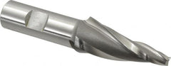 OSG - 10° Taper Angle per Side, 1/4" Small End Diam, 2-1/4" LOC, Cobalt 3 Flute Tapered Square End Mill - 4-1/2" OAL, 3/4" Shank Diam, Spiral Flute, 25° Helix - Americas Industrial Supply
