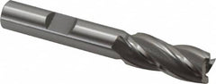 OSG - 7/16", 1" LOC, 3/8" Shank Diam, 2-11/16" OAL, 4 Flute, Cobalt Square End Mill - Single End, Uncoated, Spiral Flute, 30° Helix, Right Hand Cut, Right Hand Flute, Series 540 - Americas Industrial Supply
