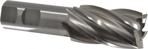 OSG - 1-1/8", 2" LOC, 7/8" Shank Diam, 4-1/4" OAL, 6 Flute, Cobalt Square End Mill - Single End, Uncoated, Spiral Flute, 30° Helix, Right Hand Cut, Right Hand Flute, Series 540 - Americas Industrial Supply