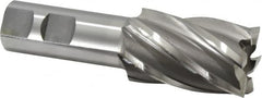 OSG - 1-1/4", 2" LOC, 7/8" Shank Diam, 4-1/4" OAL, 6 Flute, Cobalt Square End Mill - Single End, Uncoated, Spiral Flute, 30° Helix, Right Hand Cut, Right Hand Flute, Series 540 - Americas Industrial Supply