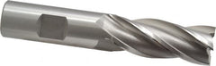 OSG - 20mm, 1-7/8" LOC, 3/4" Shank Diam, 4-1/8" OAL, 4 Flute, Cobalt Square End Mill - Single End, Uncoated, Spiral Flute, 30° Helix, Right Hand Cut, Right Hand Flute, Series 581 - Americas Industrial Supply