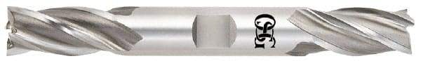 OSG - 13/16", 1-7/8" LOC, 7/8" Shank Diam, 6-1/8" OAL, 4 Flute, Cobalt Square End Mill - Double End, Uncoated, Spiral Flute, 30° Helix, Right Hand Cut, Right Hand Flute, Series 542 - Americas Industrial Supply