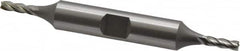 OSG - 1/8", 3/8" LOC, 3/8" Shank Diam, 3-1/16" OAL, 4 Flute, Cobalt Square End Mill - Double End, Uncoated, Spiral Flute, 30° Helix, Centercutting, Right Hand Cut, Right Hand Flute, Series 543 - Americas Industrial Supply