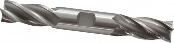 OSG - 3/4", 1-5/8" LOC, 3/4" Shank Diam, 5-5/8" OAL, 4 Flute, Cobalt Square End Mill - Double End, Uncoated, Spiral Flute, 30° Helix, Centercutting, Right Hand Cut, Right Hand Flute, Series 543 - Americas Industrial Supply