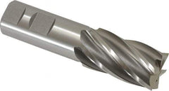 OSG - 1-1/8", 2" LOC, 1" Shank Diam, 4-1/2" OAL, 6 Flute, Cobalt Square End Mill - Single End, Uncoated, Spiral Flute, 30° Helix, Centercutting, Right Hand Cut, Right Hand Flute, Series 541 - Americas Industrial Supply