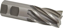 OSG - 1-1/4", 2" LOC, 1-1/4" Shank Diam, 4-1/2" OAL, 6 Flute, Cobalt Square End Mill - Single End, Uncoated, Spiral Flute, 30° Helix, Centercutting, Right Hand Cut, Right Hand Flute, Series 541 - Americas Industrial Supply