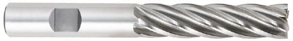 OSG - 1", 2" LOC, 1" Shank Diam, 4-1/2" OAL, 6 Flute, Cobalt Square End Mill - Single End, TiAlN Finish, Spiral Flute, 30° Helix, Centercutting, Right Hand Cut, Right Hand Flute, Series 541 - Americas Industrial Supply