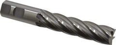 OSG - 7/8", 3-1/2" LOC, 7/8" Shank Diam, 5-3/4" OAL, 6 Flute, Cobalt Square End Mill - Single End, Uncoated, Spiral Flute, 30° Helix, Centercutting, Right Hand Cut, Right Hand Flute, Series 546 - Americas Industrial Supply