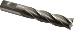 OSG - 1", 4" LOC, 1" Shank Diam, 6-1/2" OAL, 4 Flute, Cobalt Square End Mill - Single End, Uncoated, Spiral Flute, 30° Helix, Centercutting, Right Hand Cut, Right Hand Flute, Series 546 - Americas Industrial Supply