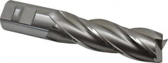OSG - 1-1/4", 4" LOC, 1-1/4" Shank Diam, 6-1/2" OAL, 4 Flute, Cobalt Square End Mill - Single End, Uncoated, Spiral Flute, 30° Helix, Centercutting, Right Hand Cut, Right Hand Flute, Series 546 - Americas Industrial Supply