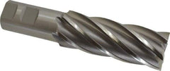 OSG - 1-1/2", 4" LOC, 1-1/4" Shank Diam, 6-1/2" OAL, 6 Flute, Cobalt Square End Mill - Single End, Uncoated, Spiral Flute, 30° Helix, Centercutting, Right Hand Cut, Right Hand Flute, Series 546 - Americas Industrial Supply