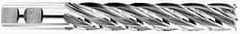 OSG - 1", 6" LOC, 1" Shank Diam, 8-1/2" OAL, 6 Flute, Cobalt Square End Mill - Single End, Uncoated, Spiral Flute, 30° Helix, Centercutting, Right Hand Cut, Right Hand Flute, Series 558 - Americas Industrial Supply