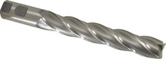 OSG - 1", 6" LOC, 1" Shank Diam, 8-1/2" OAL, 4 Flute, Cobalt Square End Mill - Single End, Uncoated, Spiral Flute, 30° Helix, Centercutting, Right Hand Cut, Right Hand Flute, Series 558 - Americas Industrial Supply
