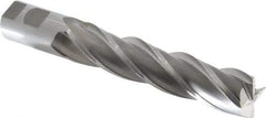 OSG - 1-1/4", 6" LOC, 1-1/4" Shank Diam, 8-1/2" OAL, 4 Flute, Cobalt Square End Mill - Single End, Uncoated, Spiral Flute, 30° Helix, Centercutting, Right Hand Cut, Right Hand Flute, Series 558 - Americas Industrial Supply