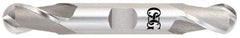 OSG - 1" Diam, 1-5/8" LOC, 2 Flute Cobalt Ball End Mill - Uncoated, Double End, 5-7/8" OAL, 1" Shank Diam, Spiral Flute - Americas Industrial Supply