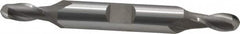 OSG - 1/4" Diam, 1/2" LOC, 2 Flute Cobalt Ball End Mill - Uncoated, Double End, 3-1/8" OAL, 3/8" Shank Diam, Spiral Flute - Americas Industrial Supply