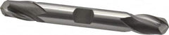 OSG - 3/8" Diam, 9/16" LOC, 2 Flute Cobalt Ball End Mill - Uncoated, Double End, 3-1/8" OAL, 3/8" Shank Diam, Spiral Flute - Americas Industrial Supply