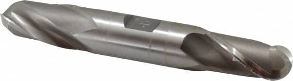 OSG - 3/4" Diam, 1-5/16" LOC, 2 Flute Cobalt Ball End Mill - Uncoated, Double End, 5" OAL, 3/4" Shank Diam, Spiral Flute - Americas Industrial Supply
